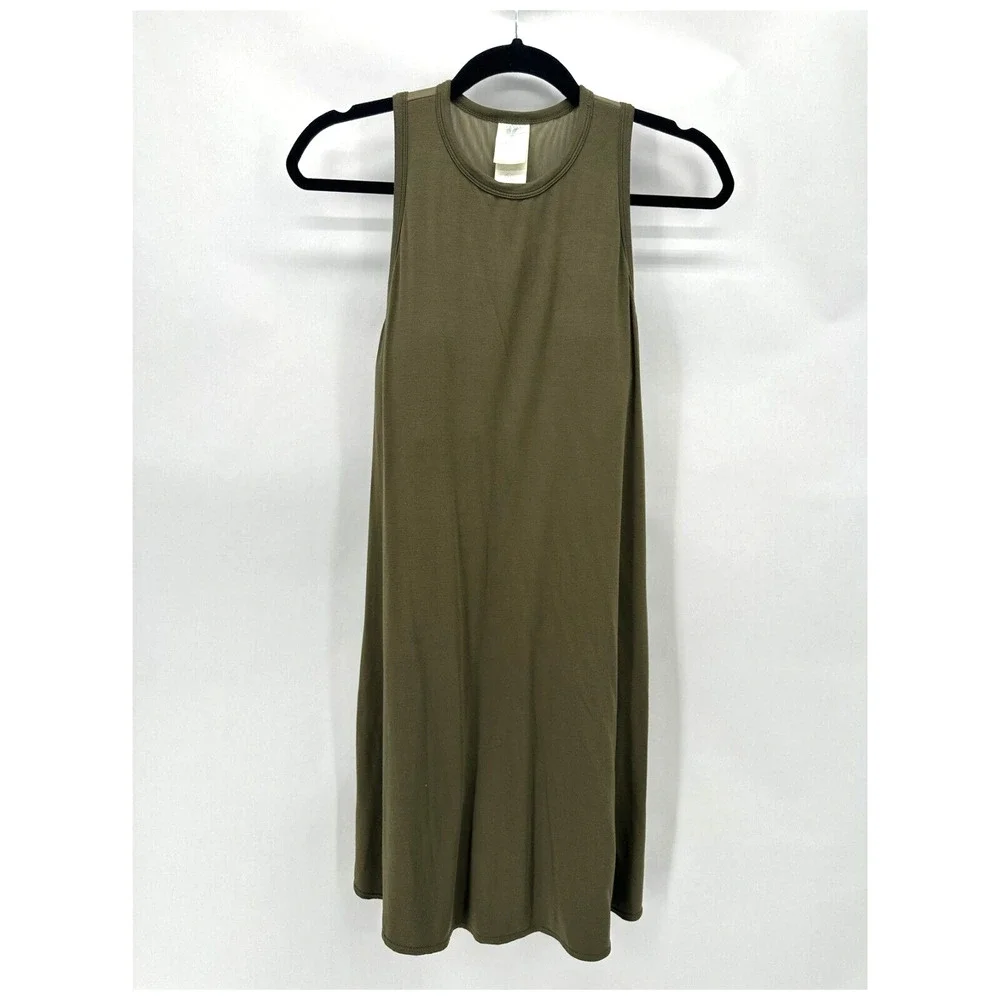 SHEBIRD The Tunic Dress Tank Womens Size XS Green Mini A-line Active Athleisure